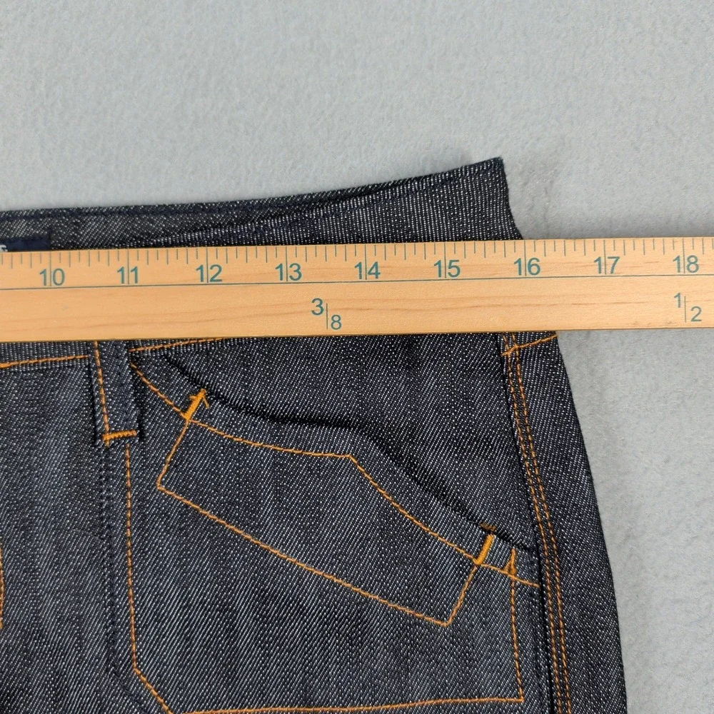Rock & Republic Skirt Womens 27‎ Blue Denim Contrast Stitching Casual
